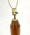 Large Heavy Turned Solid Teak Base Table Lamp Mid Century Modern MINT