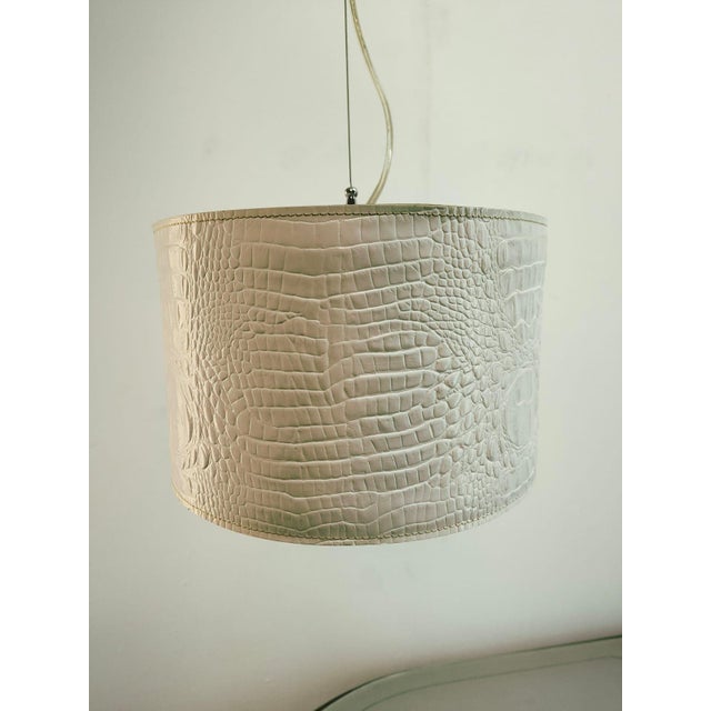 Suspension in White Leather For Sale - Image 13 of 15