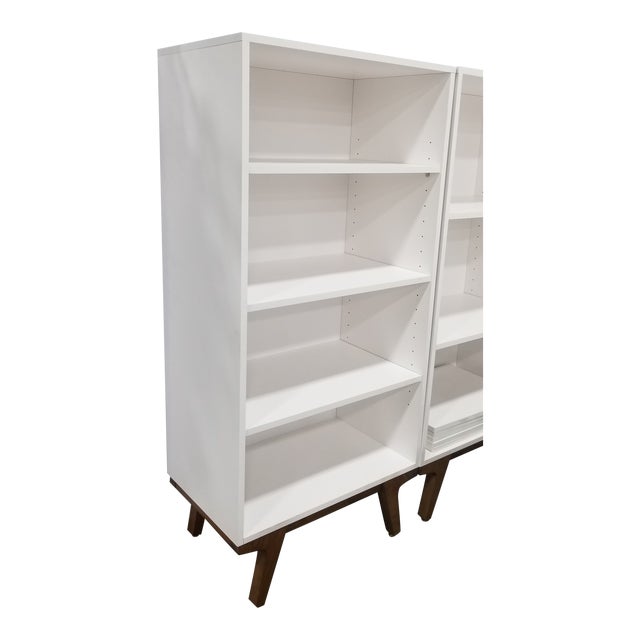 Modern West Elm White Bookcase Chairish