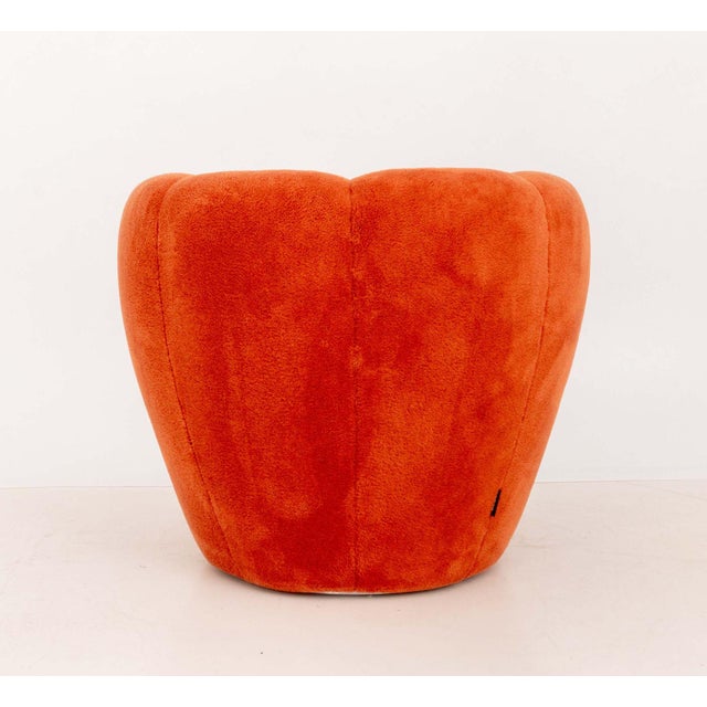Textile Sacha Lakic for Roche Bobois "Astrea" Swivel Arm Chair For Sale - Image 7 of 8
