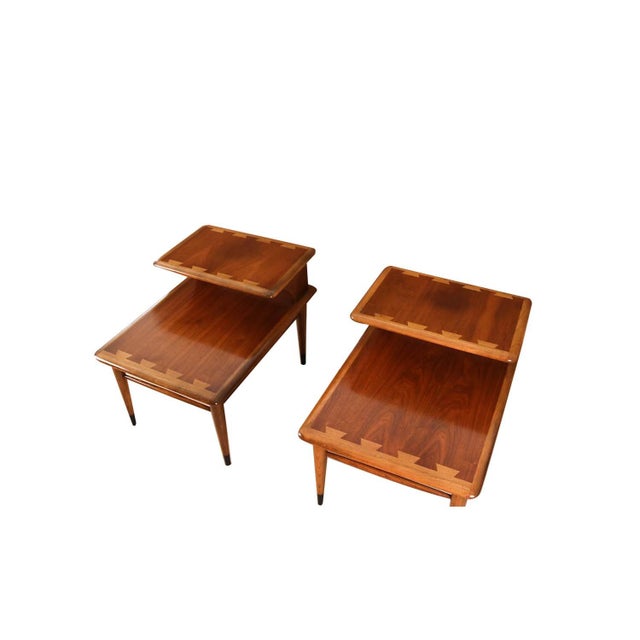 Mid Century Lane Acclaim Dovetail Two Tier End Tables Pair Chairish