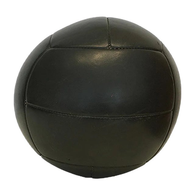 Vintage Leather 4kg Medicine Ball, 1930s For Sale