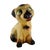 Modelled seated on his haunches with front legs straight and head tipped curiously upwards, this hollow earthenware...