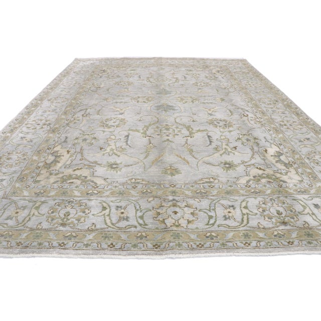 Modern Neoclassic Modern Indian Silk Rug, 09’03 X 12’00 For Sale - Image 3 of 10