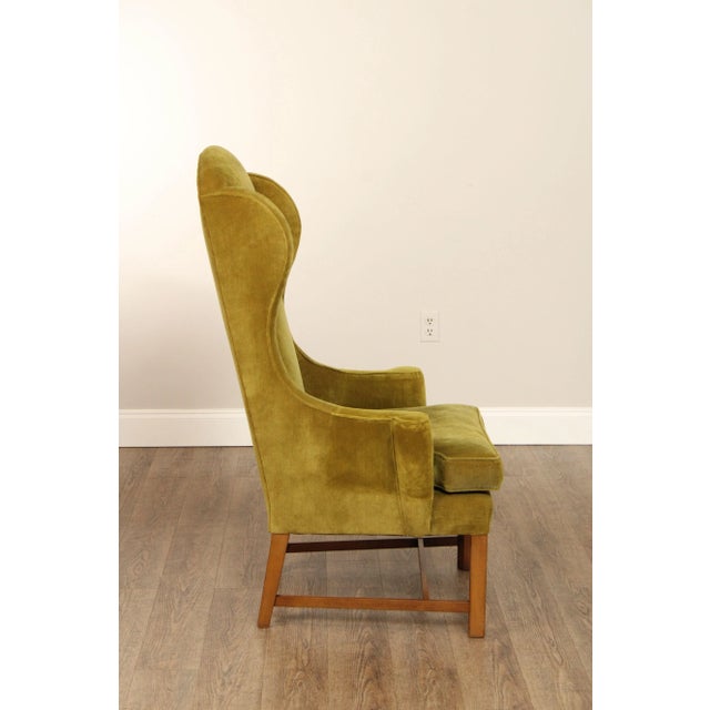 Chippendale Style Tall Back Wing Chair For Sale - Image 11 of 12
