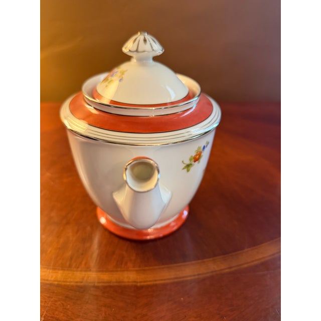 Mid-Century Modern Vintage Noritake M Tea Pot and Sugar Bowl N749 Handpainted ca.1950 For Sale - Image 3 of 16