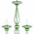 Contemporary Sculptural Linear “Rigadin” Green Murano Glass Chandelier For Sale - Image 3 of 5