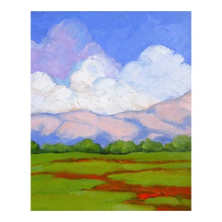 California Valley Poppies Lynne French Landscape O/C Painting 11x14 For Sale