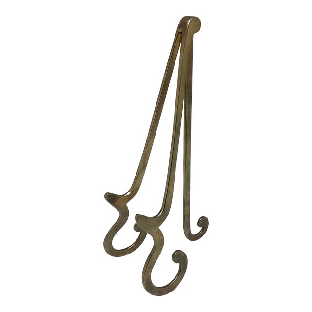 Vintage Brass Table Top Easel For Sale