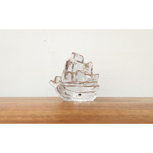 Vintage Swedish Glass Ship by Uno Westerberg for Pukeberg Glass, 1970s For Sale - Image 18 of 18