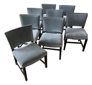 Custom Lee Industries Dining Chairs in Mohair - Set of 8