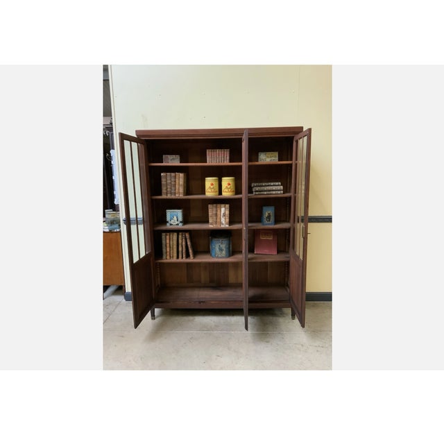 Antique Art Nouveau Bookcase, Display Cabinet, 1910 For Sale - Image 4 of 9