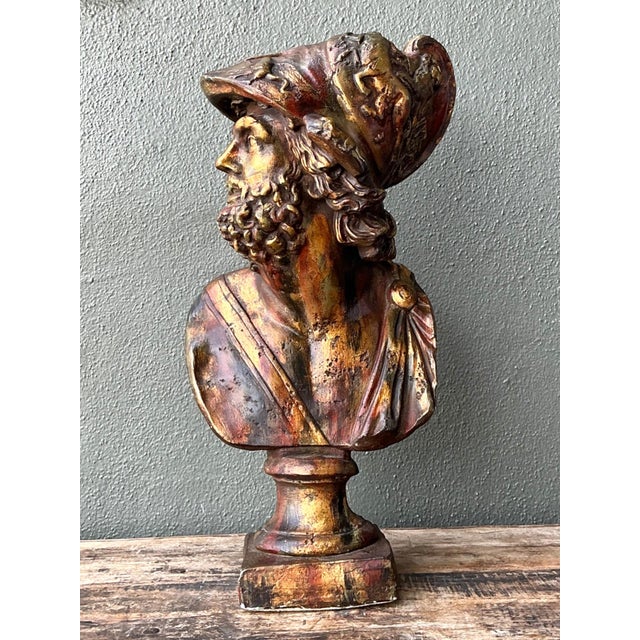 Vintage Classical Greek Style Bust of Ajax For Sale - Image 9 of 18