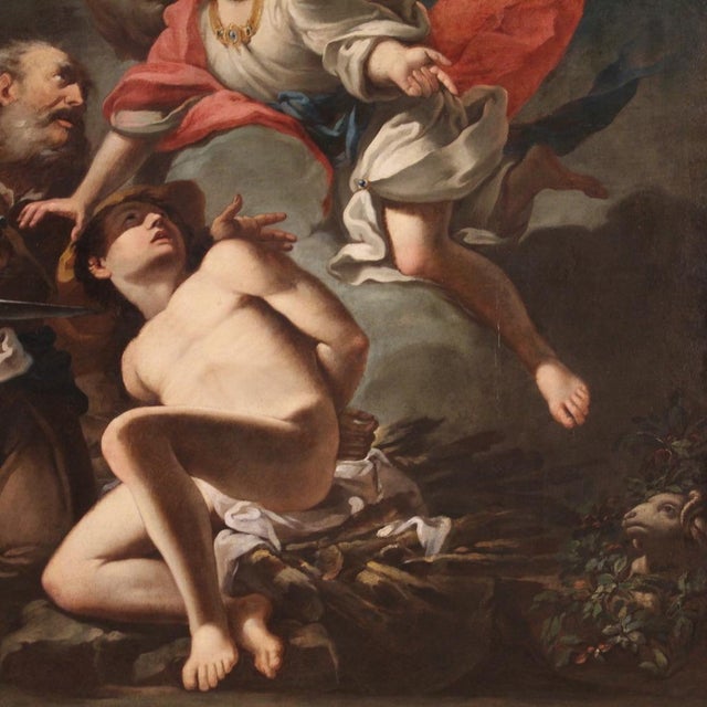 Italian Artist, The Sacrifice of Isaac, 1670, Oil on Canvas For Sale - Image 14 of 16