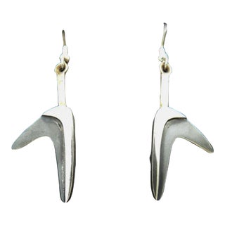 Mid 20th Century Sterling Earrings Mexico For Sale