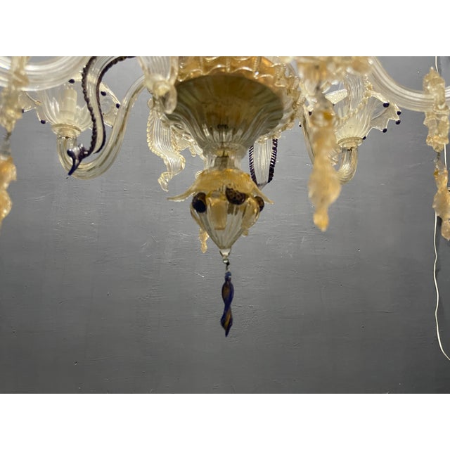 Venetian Murano Glass Chandelier, 1960s For Sale - Image 12 of 18