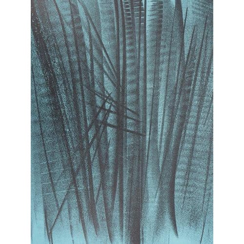 Hans hartung (1904-1989) hope (l127) original color lithograph on vellum, 24 x 31 cm printed at the mourlot workshops...