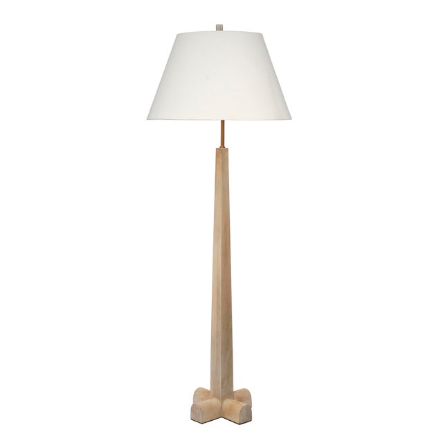 Charleston Floor Lamp, White Washed Wood For Sale In Los Angeles - Image 6 of 6