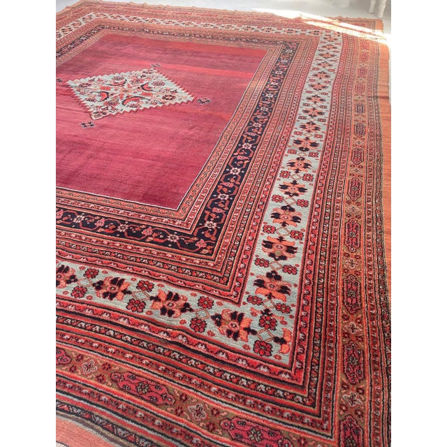 PALATIAL ANTIQUE CARPET Northeast Khorrassan Gem with Smokey Wine, Rug 13.2 x 15.7 For Sale - Image 14 of 17