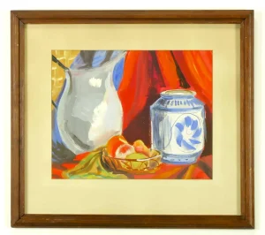 William August Hoffman Colorful Still Life