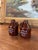 Japanese Mid 20th Century Ceramic "Little Brown Jug" Salt and Pepper Shakers - Japan For Sale - Image 3 of 8