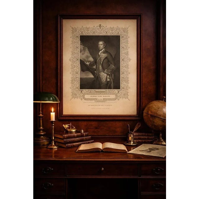 Antique Portrait of Lord Rodney, 1850 For Sale - Image 3 of 10