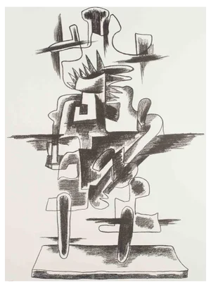 Ossip Zadkine, Composition, Lithograph, 20th Century
