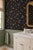 Not Yet Made - Made To Order Butterfly Grove Grasscloth Wallpaper by House Party | Midnight Black | 6 Yards For Sale - Image 5 of 9