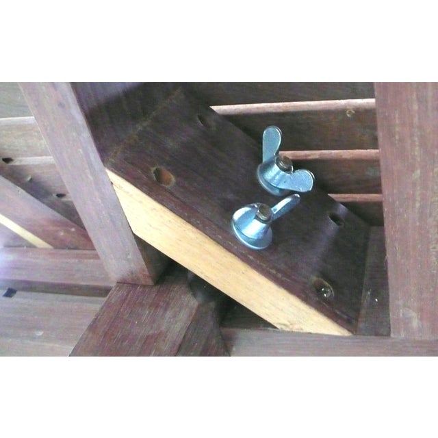 Wood Round Extendable Dining Table in Wood, 1980s For Sale - Image 7 of 8