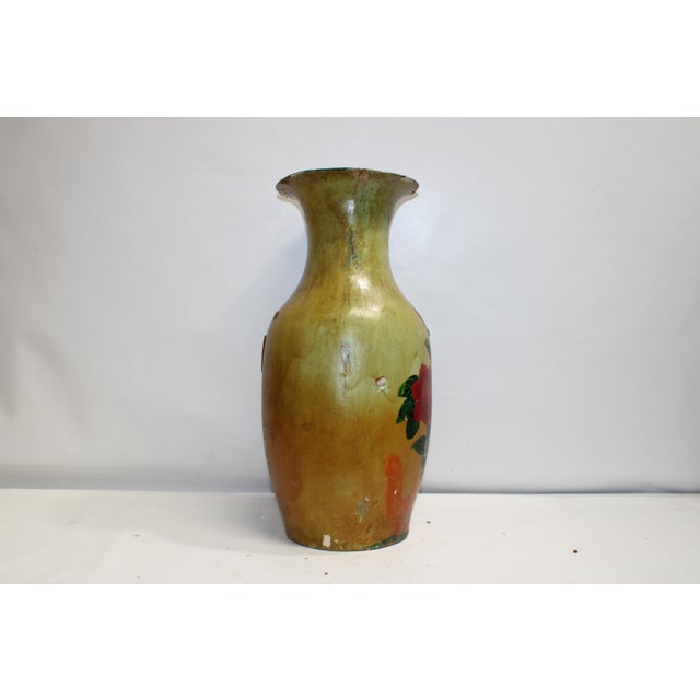 Camel Kitten Playing in Flowers Vase Papier-Mâché For Sale - Image 8 of 14