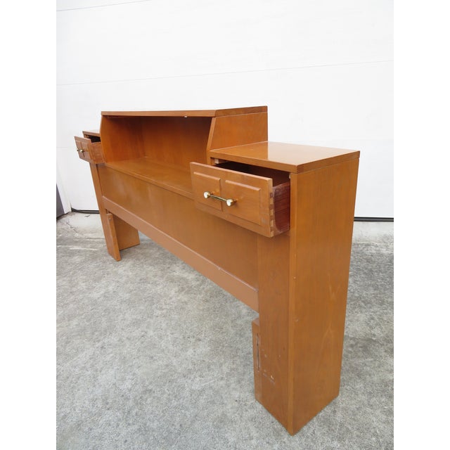 La Period Mid Century Full Size Bed Frame W/ Drawers or Queen Size Headboard For Sale In Seattle - Image 6 of 17
