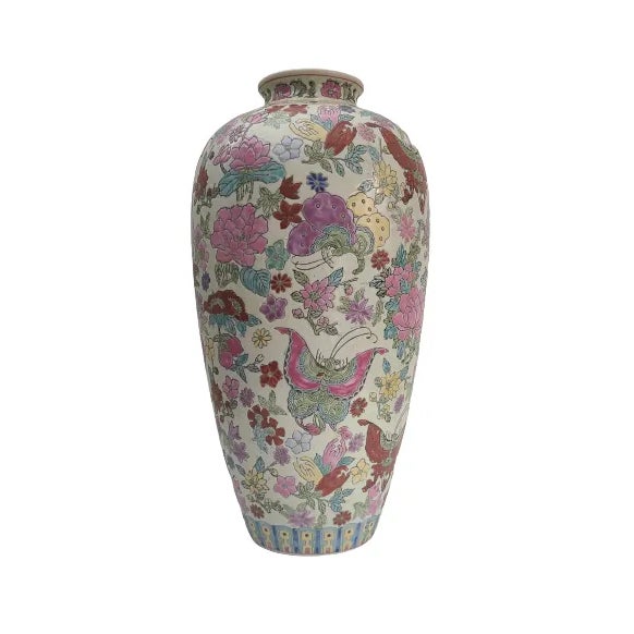 Mid Century Chinese Mille Fleurs Porcelain Vase For Sale - Image 13 of 13
