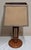 Vintage Table Lamp with Brown Maple Base and Handmade Fabric Shade by Lamplove, 1980s For Sale - Image 4 of 8