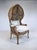 Brown Vintage Canopy Porter Chair French Country Louis XV Style, Double Cane For Sale - Image 8 of 13