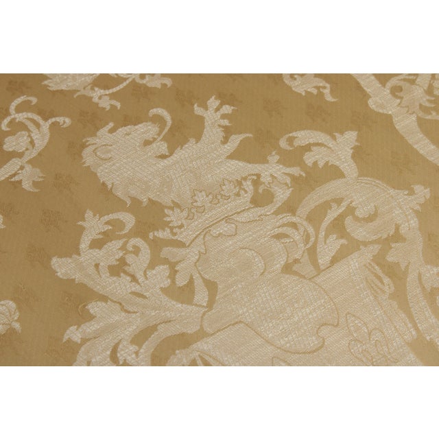 Gold Southwood Gold Damask Camelback Sofa For Sale - Image 8 of 18