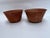 Small Terra Cotta Style Tole Footed Bowls a Pair For Sale - Image 4 of 8