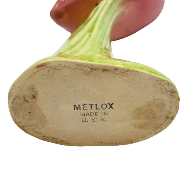 Mid-Century Ceramic Curious Watcher Pink Flamingo Tabletop Statue by Metlox For Sale - Image 9 of 9