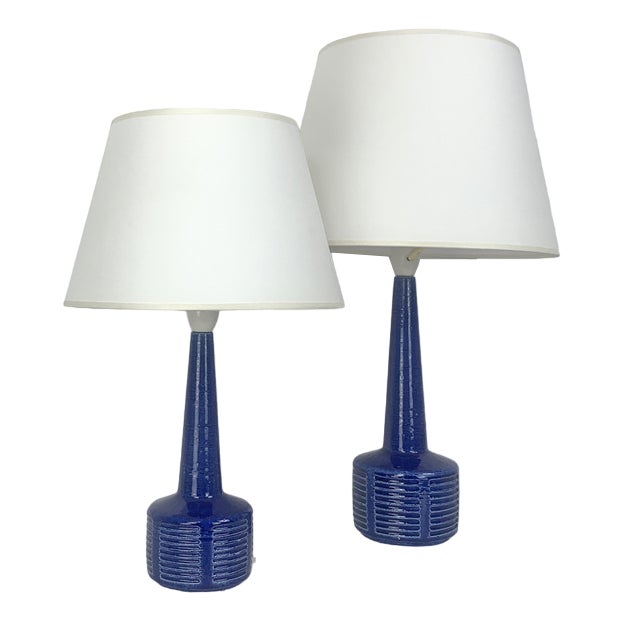 Scandinavian Stoneware Table Lamps by Per Linnemann-Schmidt Ceramic for Palshus, 1960s, Set of 2 For Sale