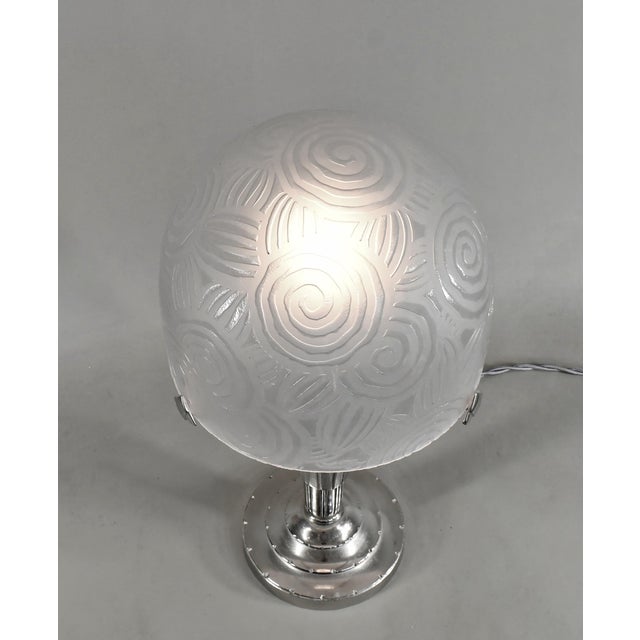 1920s French Art Deco Lamp by Luiz - 1930 France For Sale - Image 5 of 16