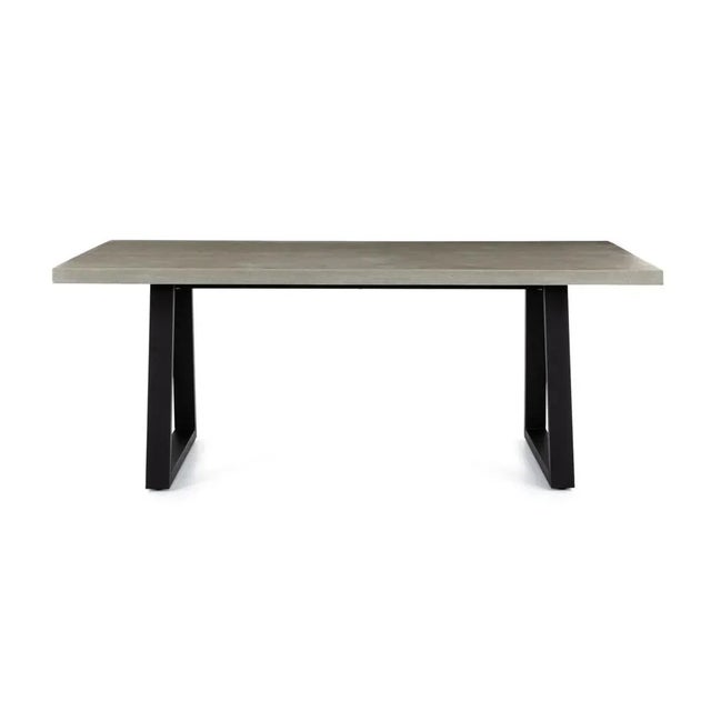 Metal Four Hands Cyrus 79" Outdoor Dining Table, Grey For Sale - Image 7 of 13