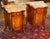 French Pair of French Louis XV Style Marble Top Kingwood Inlaid End Table Nightstands For Sale - Image 3 of 18