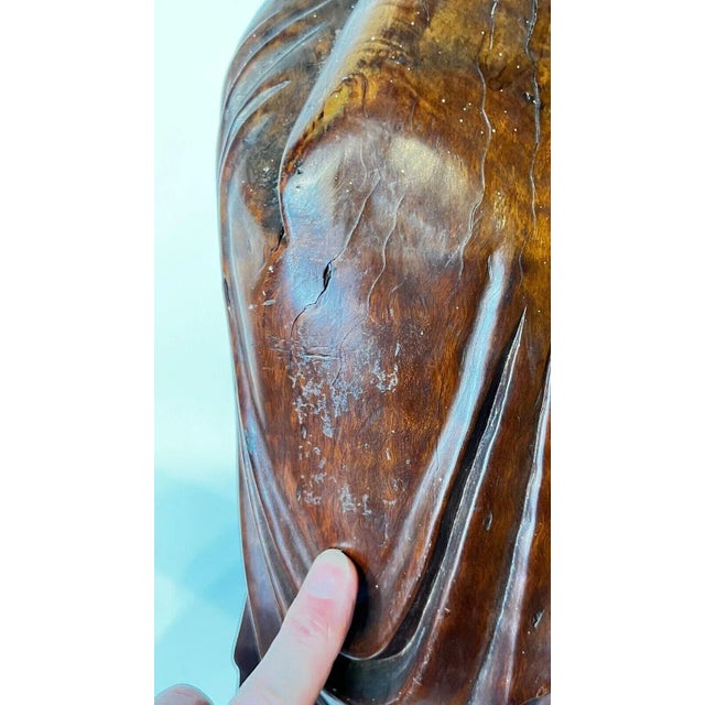 Chinese Chinese Rosewood Sculpture of Daoist Deity For Sale - Image 3 of 12