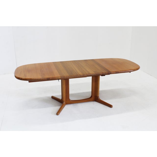 Vintage Danish Oval Extendable Dining Table in Teak, 1960s For Sale - Image 4 of 10
