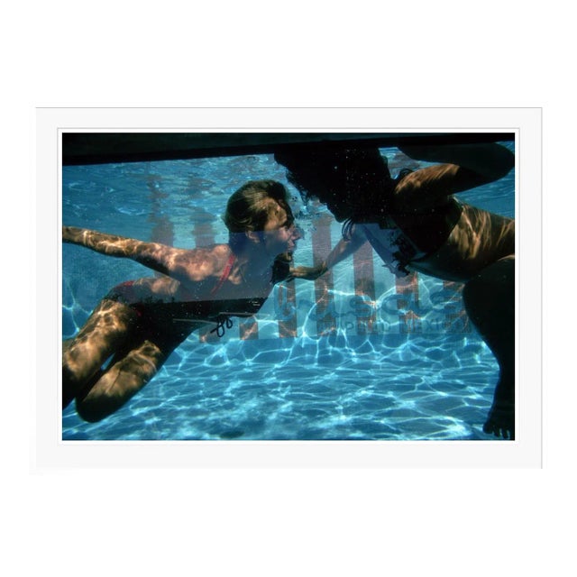 Contemporary Swimmers at Las Brisas 1972 by Slim Aarons White Framed C-Print For Sale