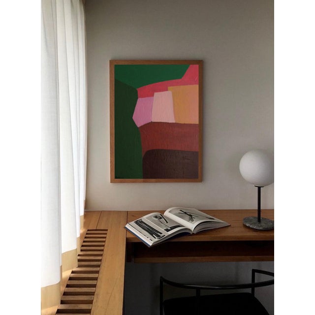 A composition constructed like an inner landscape, where forms stretch and respond to one another in silent harmony. Flat...