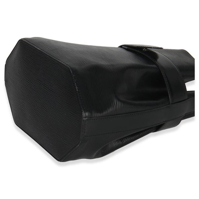 Animal Skin Vintage Black Epi Sac DEpaule PM For Sale - Image 7 of 9