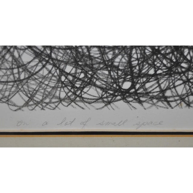 Modern Vintage Black, Red & White Abstract Lithograph For Sale - Image 3 of 6