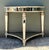 Art Deco Vintage Mirror Trimmed Demilune Console For Sale - Image 3 of 12