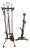 Antique 19th Century Traditional Large Hand Forged Iron Fireplace Tools - 6 Piece Set For Sale