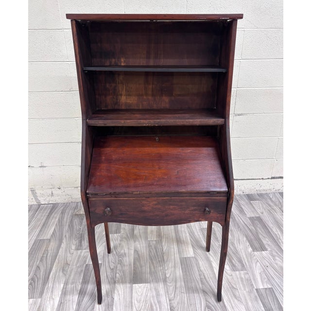 Antique 19th Century Primitive Country Secretary Desk and Bookcase For Sale In Kansas City - Image 6 of 10